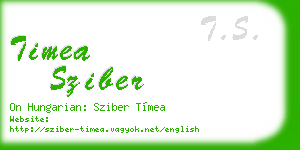 timea sziber business card